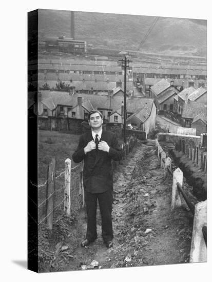 British Politician Aneurin Bevan Posing in Front of in His Home Town During His Campaign-Ian Smith-Stretched Canvas