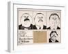 British Politics 1960s, The Five Faces of Wilson (drawing)-Ralph Steadman-Framed Giclee Print