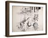 British Politics 1970s (ink on paper)-Ralph Steadman-Framed Giclee Print