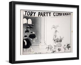 British Politics 1980s, Tory Party Conference, 1980 (drawing)-Ralph Steadman-Framed Giclee Print