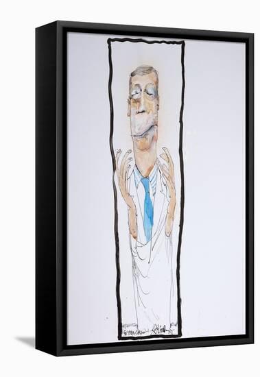 British Politics 2010s, Gutter Cartoon - 1, 2013 (drawing)-Ralph Steadman-Framed Stretched Canvas