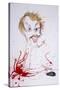 British Politics 2010s, Yvette Cooper (drawing)-Ralph Steadman-Stretched Canvas