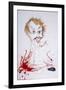 British Politics 2010s, Yvette Cooper (drawing)-Ralph Steadman-Framed Giclee Print