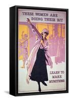 British Poster of Wwi to Encourage Women to Work in Munitions Factories, C.1914-18-null-Framed Stretched Canvas