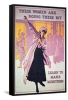 British Poster of Wwi to Encourage Women to Work in Munitions Factories, C.1914-18-null-Framed Stretched Canvas