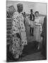 British Queen Elizabeth II with Azikwe Namdi During Her Visit to Nigeria-Carl Mydans-Mounted Premium Photographic Print