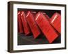 British Red K2 Telephone Boxes, David Mach's Out of Order Sculpture, at Kingston-Upon-Thames, a Sub-Stuart Forster-Framed Photographic Print