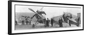 British Royal Flying Corps Aircraft under Repair, C1916-null-Framed Giclee Print