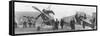 British Royal Flying Corps Aircraft under Repair, C1916-null-Framed Stretched Canvas