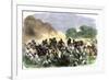 British Royal Horse Artillery Charge against Unmounted Natives near Allahbad, India, c.1857-null-Framed Giclee Print