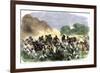 British Royal Horse Artillery Charge against Unmounted Natives near Allahbad, India, c.1857-null-Framed Giclee Print