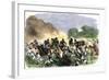 British Royal Horse Artillery Charge against Unmounted Natives near Allahbad, India, c.1857-null-Framed Giclee Print