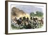 British Royal Horse Artillery Charge against Unmounted Natives near Allahbad, India, c.1857-null-Framed Giclee Print