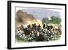 British Royal Horse Artillery Charge against Unmounted Natives near Allahbad, India, c.1857-null-Framed Giclee Print