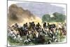 British Royal Horse Artillery Charge against Unmounted Natives near Allahbad, India, c.1857-null-Mounted Giclee Print