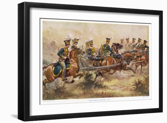 British Royal Horse Artillery in Action-Harry Payne-Framed Art Print