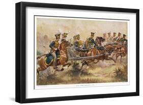 British Royal Horse Artillery in Action-Harry Payne-Framed Art Print