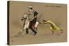 British Sailor on a Mule, Pushed by Egyptian Man-V. Manavian-Stretched Canvas