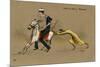 British Sailor on a Mule, Pushed by Egyptian Man-V. Manavian-Mounted Premium Giclee Print