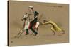 British Sailor on a Mule, Pushed by Egyptian Man-V. Manavian-Stretched Canvas