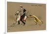 British Sailor on a Mule, Pushed by Egyptian Man-V. Manavian-Framed Art Print