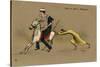 British Sailor on a Mule, Pushed by Egyptian Man-V. Manavian-Stretched Canvas