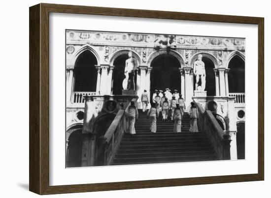 British Sailors Visiting the Doge's Palace, Venice, Italy, 1938-null-Framed Giclee Print