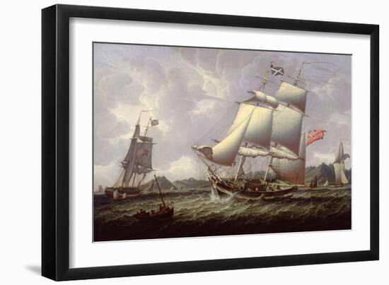 British Schooners, 1828 (Oil on Canvas)-Robert Salmon-Framed Giclee Print