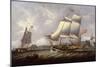 British Schooners, 1828 (Oil on Canvas)-Robert Salmon-Mounted Giclee Print