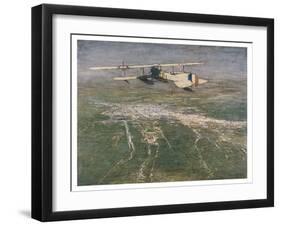 British Sea-Plane Flies Over Damascus-Donald Maxwell-Framed Art Print