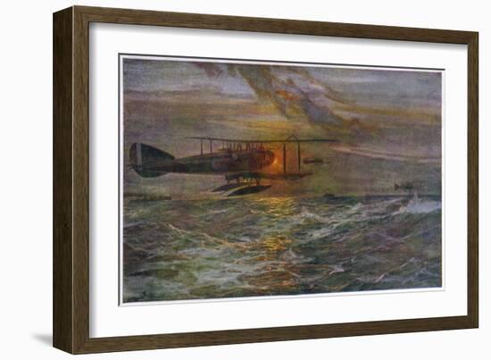 British Seaplane on Coastal Patrol-Fleming Williams-Framed Art Print