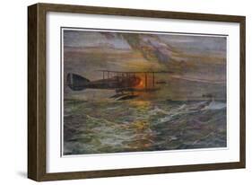 British Seaplane on Coastal Patrol-Fleming Williams-Framed Art Print