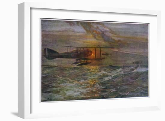 British Seaplane on Coastal Patrol-Fleming Williams-Framed Art Print