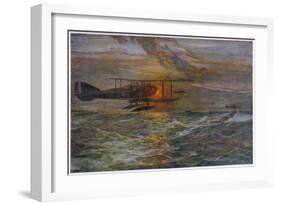 British Seaplane on Coastal Patrol-Fleming Williams-Framed Art Print