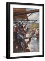 British Seizure of Jamaica from the Spanish, 1655-null-Framed Giclee Print