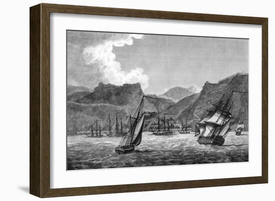 British Shipping Off St Helena, 1817-null-Framed Giclee Print