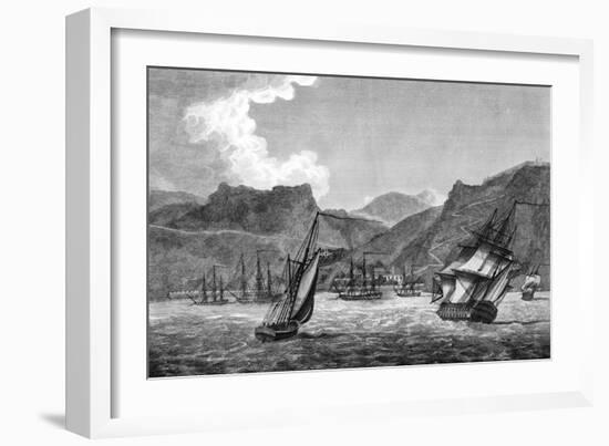 British Shipping Off St Helena, 1817-null-Framed Giclee Print