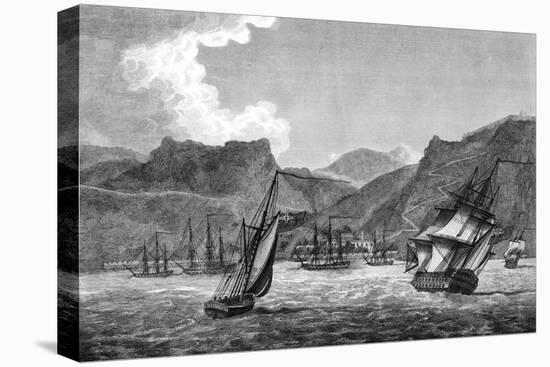 British Shipping Off St Helena, 1817-null-Stretched Canvas