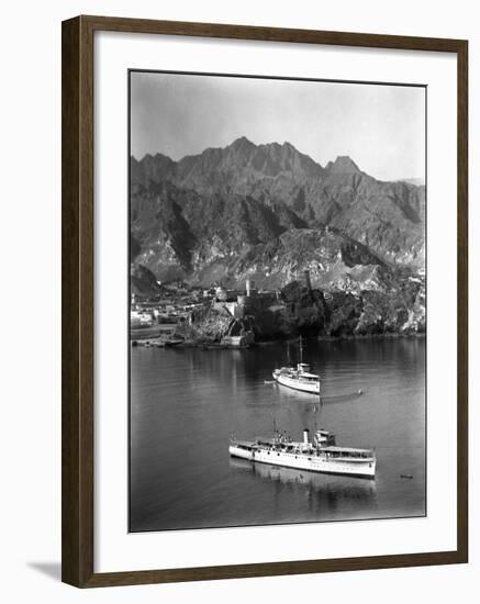 British Ships at Muscat, Oman-null-Framed Photographic Print