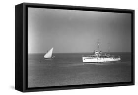 British Ships at Muscat, Oman-null-Framed Stretched Canvas