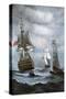 British Ships Blockading Chesapeake Bay at the Outset of the War of 1812-null-Stretched Canvas