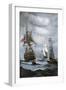 British Ships Blockading Chesapeake Bay at the Outset of the War of 1812-null-Framed Giclee Print