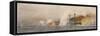British Ships "Defence" and "Warrior" in Action at the Battle of Jutland-William Lionel Wyllie-Framed Stretched Canvas