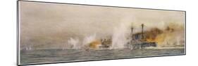 British Ships "Defence" and "Warrior" in Action at the Battle of Jutland-William Lionel Wyllie-Mounted Photographic Print