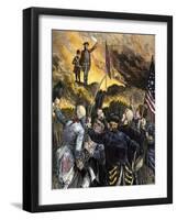 British Signalling Surrender after the Siege of Yorktown, c.1781-null-Framed Giclee Print