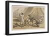 British Soldier Bathing in a Camp-Captain G.f. Atkinson-Framed Art Print