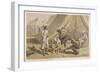 British Soldier Bathing in a Camp-Captain G.f. Atkinson-Framed Art Print