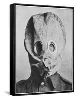 British Soldier in "Anti-Gas Helmet", Gas Mask-null-Framed Stretched Canvas