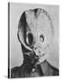 British Soldier in "Anti-Gas Helmet", Gas Mask-null-Stretched Canvas
