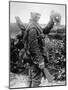 British Soldier with Bandaged Head Shows the Steel Helmet That Saved His Li-English Photographer-Mounted Premium Photographic Print